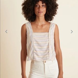 Marine Layer Stella Tank in Mini Multi Stripe